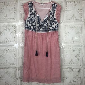 THML | Striped Embroidered Dress